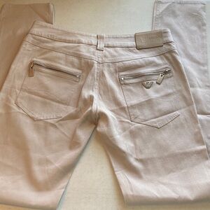 Armani Jeans Cream Straight Leg Pants